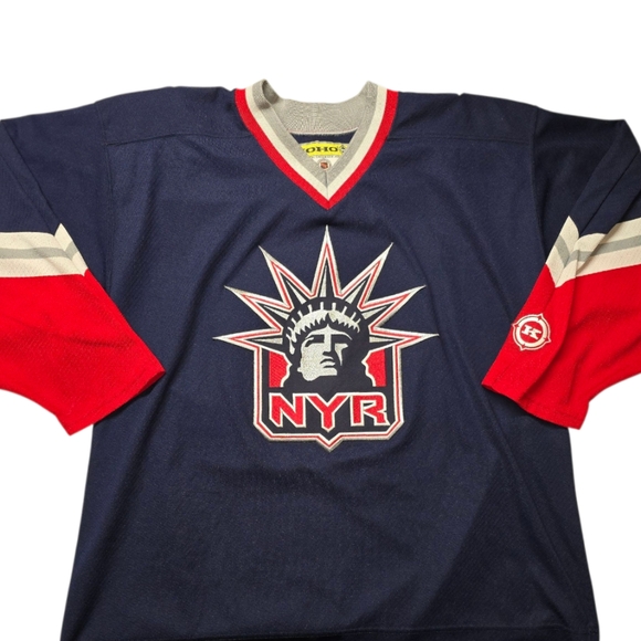 Koho New York Rangers Jersey Blank Back Statue Of Liberty Size XL Made In Canada - Picture 1 of 7